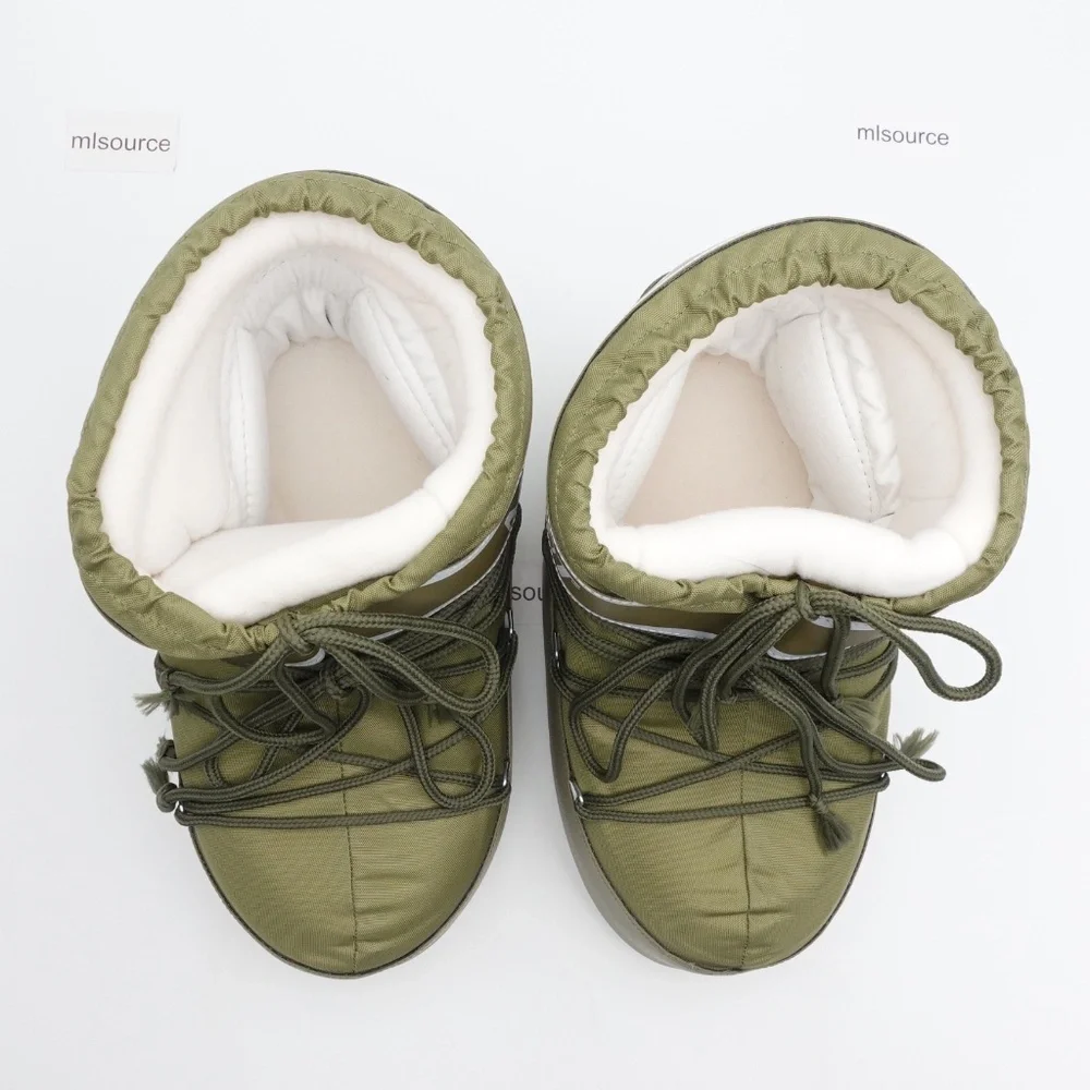 NEW Men's Moon Boot Icon Low Nylon Winter Snow Boots Khaki